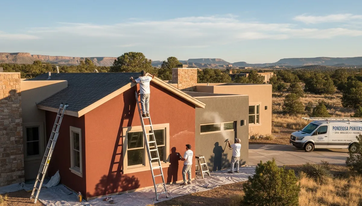 House painters in Albuquerque, NM providing professional exterior painting services for homes